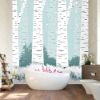 Picture of Hand Made Wallpaper Modern Fashion Cartoon Woods Flowers And Grass Children's Room Light Green Background Wall