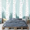 Picture of Hand Made Wallpaper Modern Fashion Cartoon Woods Flowers And Grass Children's Room Light Green Background Wall