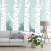 Picture of Hand Made Wallpaper Modern Fashion Cartoon Woods Flowers And Grass Children's Room Light Green Background Wall