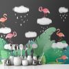 Picture of Hand Made Wallpaper Modern Flamingo Bird Cloud Sky 