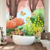 Picture of Hand Made Wallpaper Modern Flower Butterfly Forest