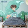 Picture of Hand Made Wallpaper Animal Illustration Cartoon Children Room Background Wall Paper Mural