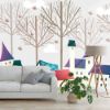 Picture of Hand Made Wallpaper Children Cartoon Drawing Lines Simple Decorative Background Wall