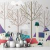 Picture of Hand Made Wallpaper Children Cartoon Drawing Lines Simple Decorative Background Wall