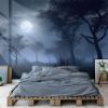 Picture of Hand Made Wallpaper Fog Forest Moonlit Mystic In A 3d Rendered Night Scene