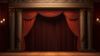 Picture of Hand Made Wallpaper Theater Curtain 3d Render Illustration Of Classic Drapery Template For Movie Curtains On Stage Or Floor