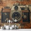 Picture of Hand Made Wallpaper Classical Aesthetic Classic Film Aesthetics Vintage Texture Background And Camera Frame Perfect For Artistic Design Projects