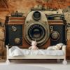 Picture of Hand Made Wallpaper Classical Aesthetic Classic Film Aesthetics Vintage Texture Background And Camera Frame Perfect For Artistic Design Projects