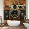 Picture of Hand Made Wallpaper Classical Aesthetic Classic Film Aesthetics Vintage Texture Background And Camera Frame Perfect For Artistic Design Projects