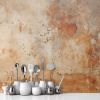 Picture of Hand Made Wallpaper Timeless Retro Abstract Cement Concrete Wall Texture A Brown Vintage Classic