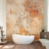 Picture of Hand Made Wallpaper Timeless Retro Abstract Cement Concrete Wall Texture A Brown Vintage Classic