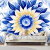 Picture of Hand Made Wallpaper Damask Wallpaper Aesthetic Sunflower Watercolor Pattern Elegant Luxury Texture For And Background