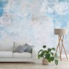 Picture of Hand Made Wallpaper Spotted Texture Textured Background Classic White Wall With Blue Spots