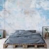 Picture of Hand Made Wallpaper Spotted Texture Textured Background Classic White Wall With Blue Spots