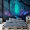 Picture of Hand Made Wallpaper Fantasy Forest Background Night Glow