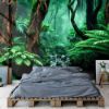 Picture of Hand Made Wallpaper Jungle Forest Stones Rainforest Green Nature Background In The Rain