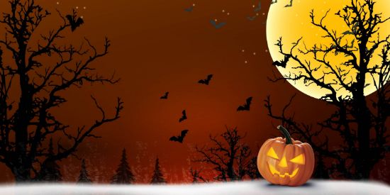 Picture of Hand Made Wallpaper Vector Cartoon Textured Halloween Poster Background Image