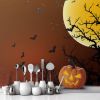 Picture of Hand Made Wallpaper Vector Cartoon Textured Halloween Poster Background Image