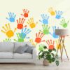 Picture of Hand Made Wallpaper Child's Handprint Painting Vector