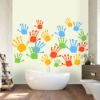 Picture of Hand Made Wallpaper Child's Handprint Painting Vector