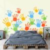 Picture of Hand Made Wallpaper Child's Handprint Painting Vector