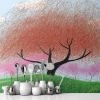 Picture of Hand Made Wallpaper Children's Room Wallpaper Mockup Coil Forest Wallpaper