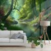 Picture of Hand Made Wallpaper Beautiful Nature Lovely Place With Forest Tree Water River Flowers And Butterflies 