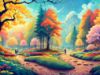 Picture of Hand Made Wallpaper Forest Background Image Digital Painting