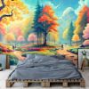 Picture of Hand Made Wallpaper Forest Background Image Digital Painting