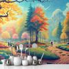 Picture of Hand Made Wallpaper Forest Background Image Digital Painting