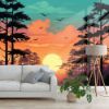 Picture of Hand Made Wallpaper Beautiful Landscape With A Sunset In Forest