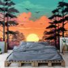 Picture of Hand Made Wallpaper Beautiful Landscape With A Sunset In Forest