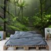 Picture of Hand Made Wallpaper Tropical Rainforest Forest In With Mossy Leaves