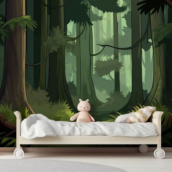 Picture of Hand Made Wallpaper Forest Cartoon Animals Animation About The